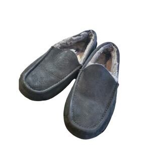Mens Ugg slippers black with gray shearling size 7